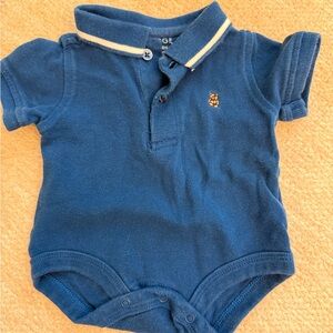 George Newborn Blue Cotton Onesie